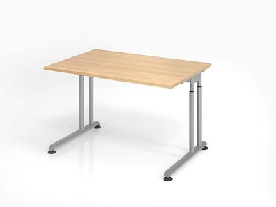 Büro Schreibtisch 120x80 cm Modell ZS12 mechanische Höheneinstellung