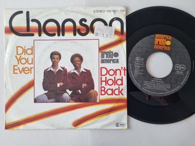 Chanson - Did you ever/ Don't hold back 7'' Vinyl Germany