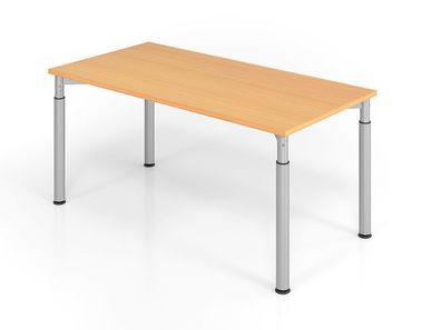 Büro Schreibtisch 160x80 cm Modell YS16 mechanische Höheneinstellung