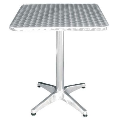 Bolero Quadratischer Bistrotisch Edelstahl, 1 Bein 60Cm