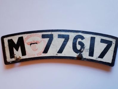 2. WK Kennzeichen Motorrad Nummernschild Mecklenburg 1934-1945