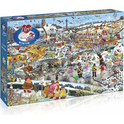 Gibsons Puzzle Ich liebe den Winter 1000 Teile