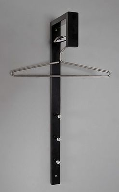 Garderobenleiste Wandgarderobe SPIKE Metall schwarz