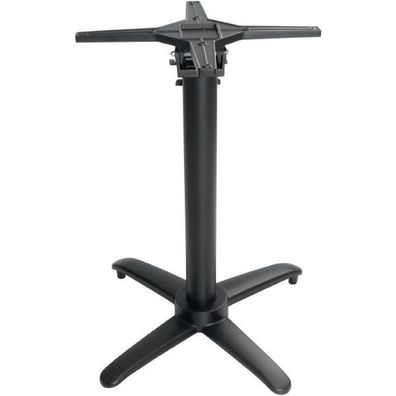 Bolero Klappbarer Tischfuß Mit Fußkreuz Aluminium Schwarz 72Cm Hoch