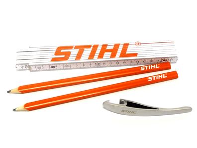 Stihl Zollstock + Zimmermannsbleistifte + Flaschenöffner