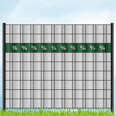 zaun|zu Sichtschutzstreifen % Prozente % Laserstreifen für Doppelstabzaun