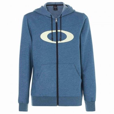 Oakley Ellipse FZ Hoodie Blue Coral Heather Sweatshirt Strickjacke L