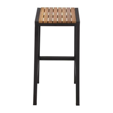 Bolero Barhocker Stahl- Und Akazienholz