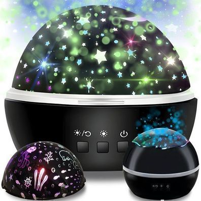 LED Sternenhimmel Projektor Lampe Nachtlicht Galaxy Star Starry Stern USB Retoo