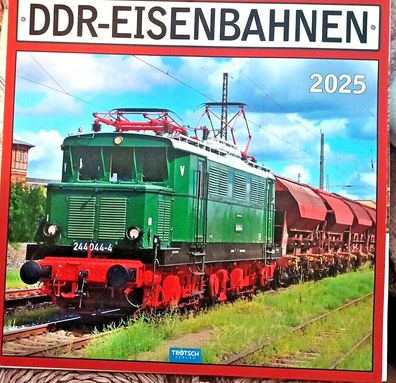 Trötsch Technikkalender DDR Eisenbahnen 2025 Eisenbahnkalender 30x30 cm