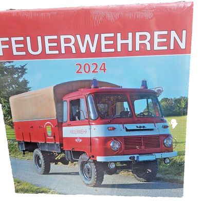 Trötsch Broschürenkalender Feuerwehren 2024 Feuerwehrkalender 30x60 cm