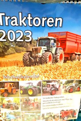 Kalender 2023 Wochenkalender Traktoren / Traktorenkalender 54 Fotos -Gr B4