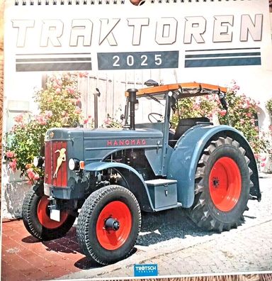 Trötsch Technikkalender Traktoren 2025 Wandkalender 30x30 cm Traktorkalender