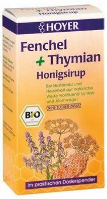 HOYER Fenchel + Thymian Honigsirup 250g