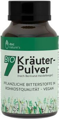 GESUND & Leben Reformqualität seit 1995 doc nature's BIO 7 Kräuterpulver - Glas 75g