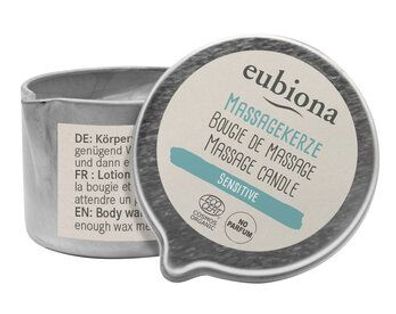 Eubiona Massagekerze Sensitive ohne Duft 50ml