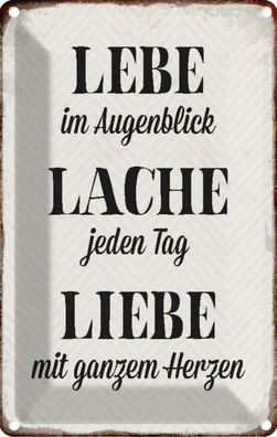 vianmo Blechschild 12x18cm Lebe Lache Jeden Tag Liebe Deko Geschenk