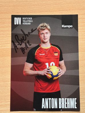 Anton Brehme DVV Volleyball Autogrammkarte original signiert #S25392