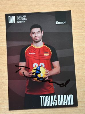 Tobias Brand DVV Volleyball Autogrammkarte original signiert #S25391