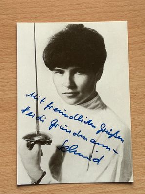 Heidi Grundmann-Schmid Fechten Autogrammkarte original signiert #S25393