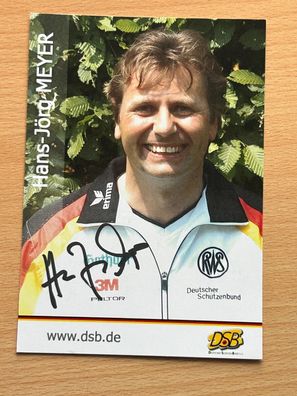 Hans-Jörg Meyer Deutscher Schützenbund Autogrammkarte original signiert #S25397