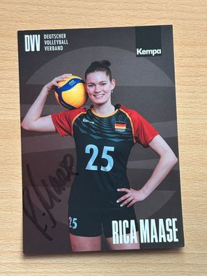 Rica Maase DVV Volleyball Autogrammkarte original signiert #S25374