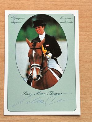 Sissy Max-Theurer Dressur Reiten Autogrammkarte original signiert #S25316