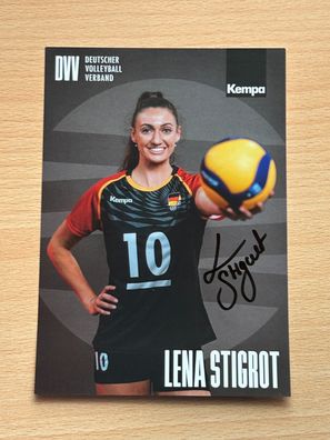 Lena Stigrot DVV Volleyball Autogrammkarte original signiert #S25376