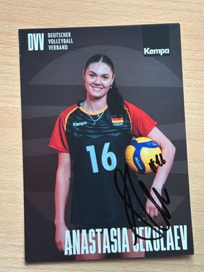 Anastasia Cekulaev DVV Volleyball Autogrammkarte original signiert #S25372