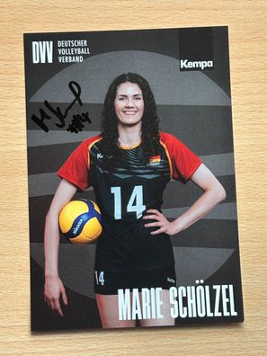 Marie Schölzel DVV Volleyball Autogrammkarte original signiert #S25381