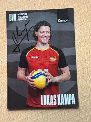 Lukas Kampa DVV Volleyball Autogrammkarte original signiert #S25384