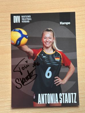 Antonia Stautz DVV Volleyball Autogrammkarte original signiert #S25378