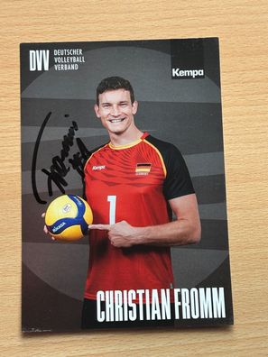 Christian Fromm DVV Volleyball Autogrammkarte original signiert #S25385