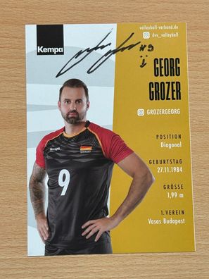 Georg Grozer DVV Volleyball Autogrammkarte original signiert #S25388