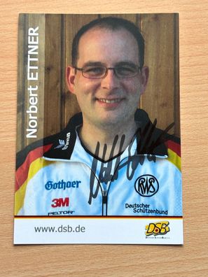 Norbert Ettner Deutscher Schützenbund Autogrammkarte original signiert #S25400