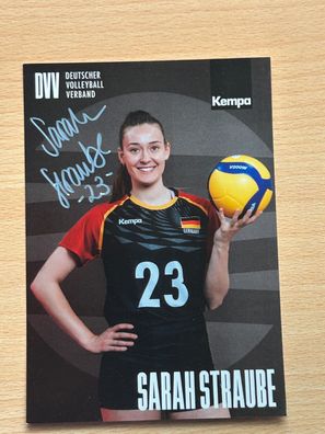 Sarah Straube DVV Volleyball Autogrammkarte original signiert #S25379