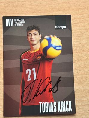 Tobias Krick DVV Volleyball Autogrammkarte original signiert #S25390