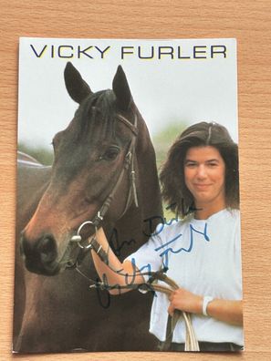 Vicky Furler Reiten Autogrammkarte original signiert #S25299