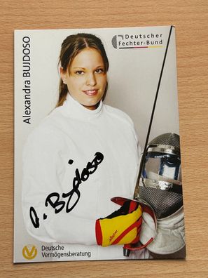 Alexandra Bujdoso Deutscher Fechter-Bund Autogrammkarte orig. signiert #S25294