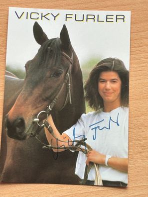 Vicky Furler Reiten Autogrammkarte original signiert #S25298