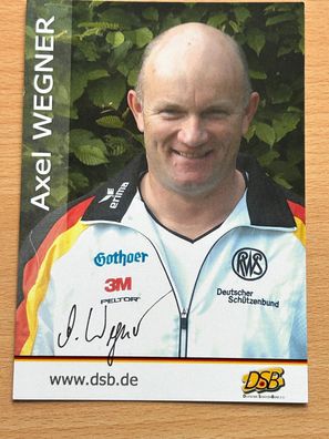 Axel Wegner Deutscher Schützenbund Autogrammkarte original signiert #S25291