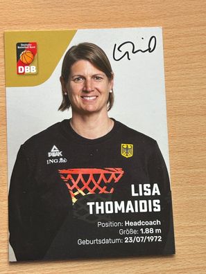 Lisa Thomaidis DBB Basketball Autogrammkarte original signiert #S25342