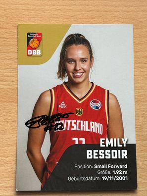 Emily Bessoir DBB Basketball Autogrammkarte original signiert #S25349