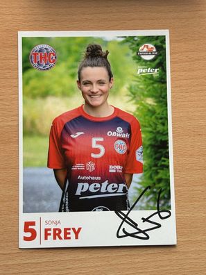 Sonja Frey THC Thüringer Handball Club Autogrammkarte original signiert #S25323