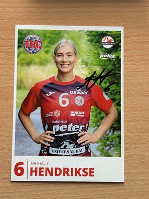 Nathalie Hendrikse THC Thüringer Handball Autogrammkarte orig. signiert #S25324
