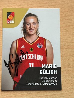 Marie Gülich DBB Basketball Autogrammkarte original signiert #S25344