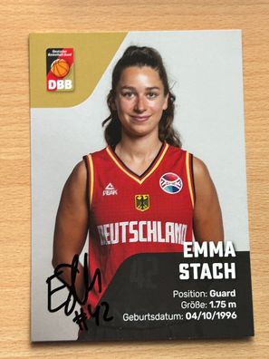 Emma Stach DBB Basketball Autogrammkarte original signiert #S25345