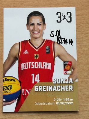 Sonja Greinacher DBB Basketball Autogrammkarte original signiert #S25370