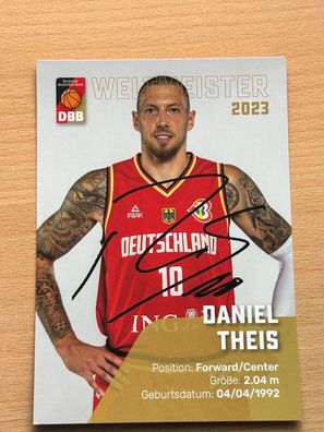 Daniel Theis DBB Basketball Autogrammkarte drucksigniert #S25362