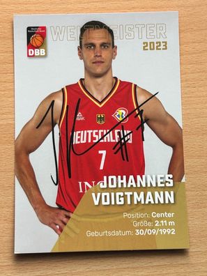 Johannes Voigtmann DBB Basketball Autogrammkarte drucksigniert #S25365